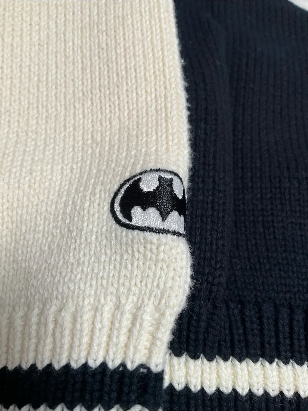Kith Black Knit Sweater with Contrast Patch